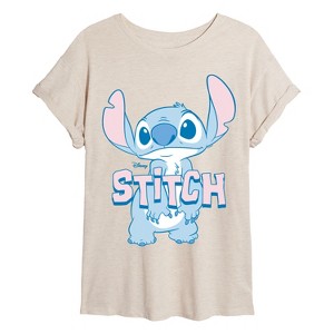 Women's - Disney - Stitch Pastel Oversized Graphic T-Shirt - 1 of 4