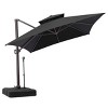 Crestlive Products 13FT Patio Cantilever Umbrella with Base Set Double Top High-strength Aluminum 360°Rotation 5 Heights Adjustable - 4 of 4