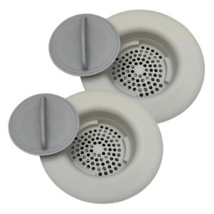 Flex Strainer Kitchen Sink Drain Strainer & Stopper 2N1 Fits Most 3.5” Drains & Disposals - 1 of 4