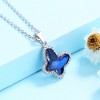 Sterling Silver Halo Butterfly Necklace with crystals from Swarovski - 2 of 4