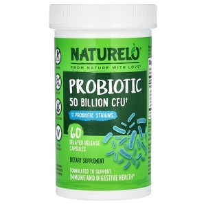 NATURELO Probiotic, 50 Billion CFU, 60 Delayed Release Capsules - 1 of 2