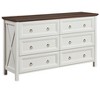 KIGFTSOD Farmhouse 6 Drawers Dresser for Bedroom, Wood Rustic Wide Chest of Drawers, Storage Dressers Organizer for Bedroom - 2 of 4