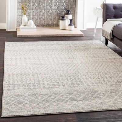 Gray Reversible Synthetic Low Pile Area Rug