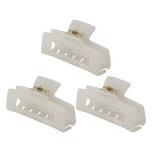 Unique Bargains Tortoise Hair Caw Clips 3 Pcs - 1 of 4