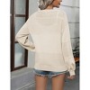 Womens Cardigan Casual Long Sleeve Lightweight Crochet Shrug V Neck Tops Button Down Soft Knit Sweater - 4 of 4