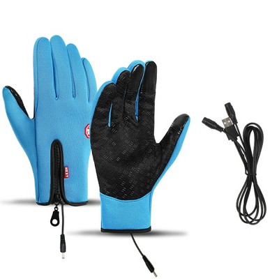 HTUTWOO USB Heated Gloves, Waterproof Touch Screen Gloves, Winter Warm Gloves for Cycling and Outdoor Activities, Perfect for Men Women
