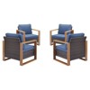 Gymojoy 4 Pieces Outdoor Patio Chairs Club Chair Set for Garden - 3 of 4