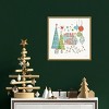 16" x 16" Merry and Bright Christmas Tree Square by Janelle Penner: Retro Holiday Decor - Amanti Art - 4 of 4