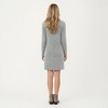 Anna-Kaci Women's Long Sleeve Knit Dress with Side Button Detail and Crew Neckline - 4 of 4