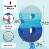 Blue Panda Number 8 Pinata for Boys and Girls 8th Birthday Party Decorations, Centerpieces, Ombre Blue, 16.5 x 11.5 x 3 in - 4 of 4
