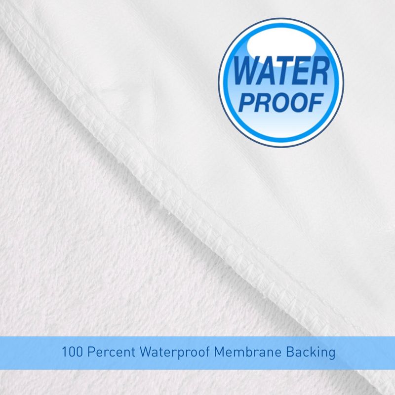 Premium Mattress Protector Cotton Terry Cover Waterproof Fitted Mattress Cover by Sweet Home Collection™, 3 of 9