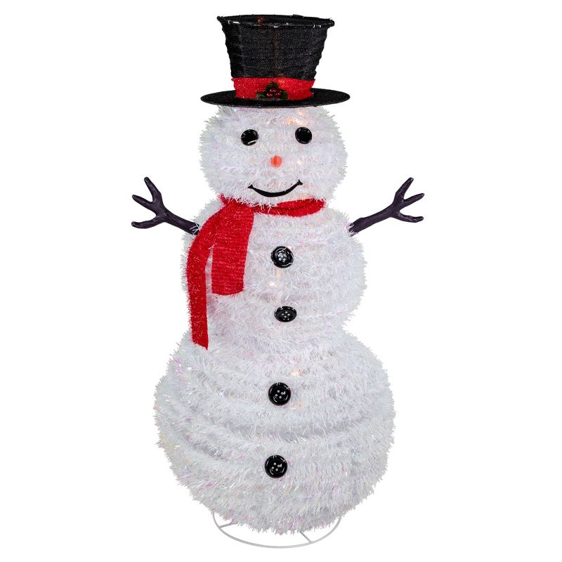 Northlight 4' Lighted Pop-Up Snowman Outdoor Christmas Decoration, 1 of 6