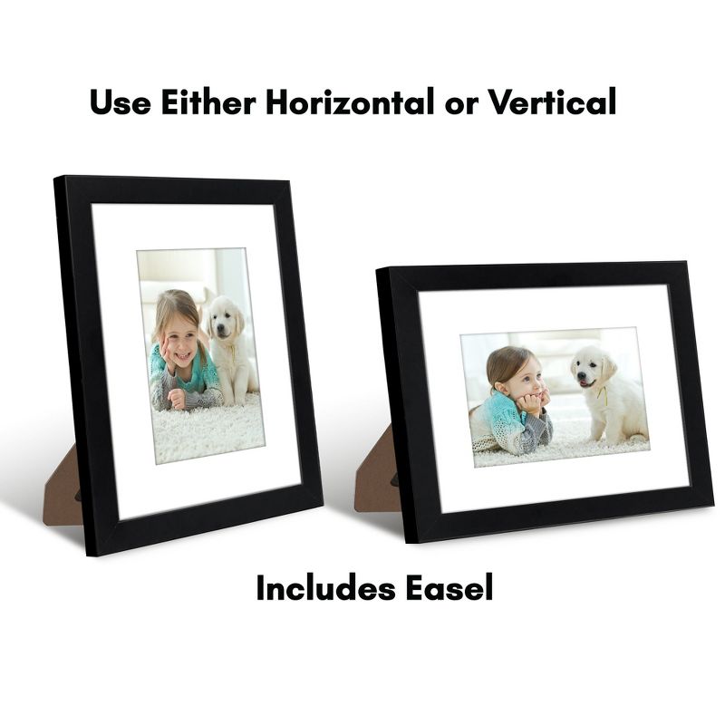 Americanflat Picture Frame with Mat - Wood with Glass Cover (2 Pack), 4 of 7