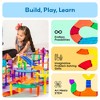 PICASSO-TILES Magnetic Tiles Race Track Add-Onn Expansion Set for Kids, Racing Ramp Extension Construction STEM Building Blocks Toy, 12PCS - 3 of 4