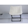 Comfy Chair, Oversized Faux Fur Foldable Lounge Chair for Adults, X-Large Saucer Chair with Sturdy Metal Frame - 4 of 4