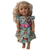 Doll Clothes Superstore Blue Flower Dress Fits 18 Inch Girl Dolls Like Our Gneration American Girl And My Life Dolls - 2 of 4