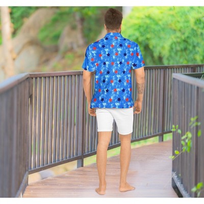 LA LEELA Men's Hawaiian Shirt - Short Sleeve Button Up Beach Shirt, Holiday & Halloween Theme