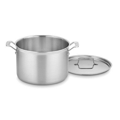 Cuisinart Classic MutliClad Pro 12qt Stainless Steel Tri-Ply Stockpot with Cover MCP66-28N - Silver