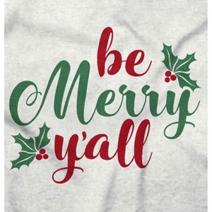 Christmas Mistletoe Be Merry Yall Toddler Baby Girl T Shirt Brisco Brands - 1 of 4