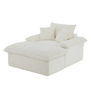 Large Single-Seat Sofa with Ottoman – Modular Design, Removable & Washable Covers, 300 lbs Capacity - 1 of 4