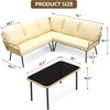 GustoWave 4-Piece Patio Furniture Set With Removable Cushions For Backyard, Patio, Garden - 4 of 4
