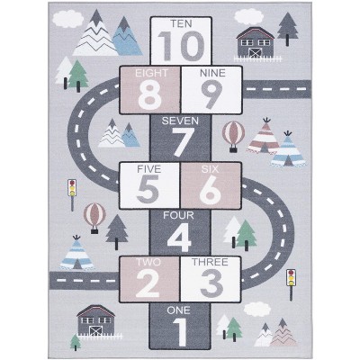 Kids Playhouse KPH226 Power Loomed Machine Washable Slip Resistant Rugs - Safavieh Kids