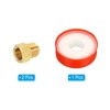 Unique Bargains Brass Reducer Gas Hex Coupling 45 Degree Flare Thread Tube Fittings - 3 of 4