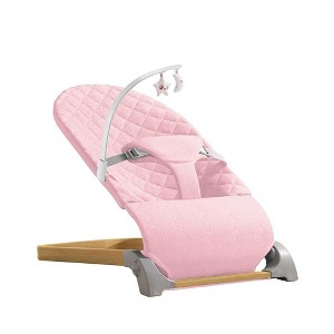 Grungis Ergonomic Baby Bouncer,Portable Foldable Baby Bouncer Seat with 3 Height Adjustments and Removable Bar for Babies 0-12 Months - 1 of 4