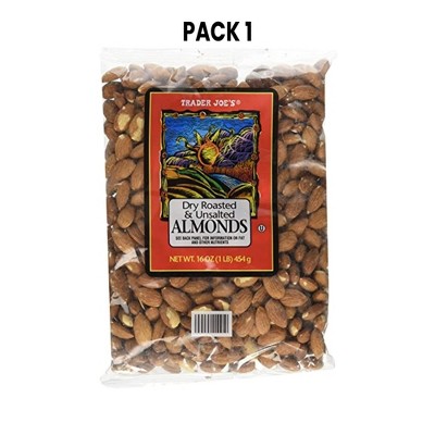 Dry Roasted & Unsalted Almonds 16 oz