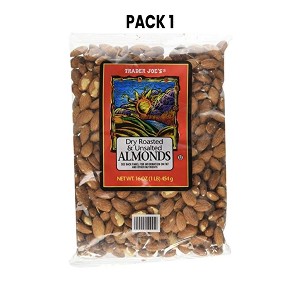 Dry Roasted & Unsalted Almonds 16 oz - 1 of 3