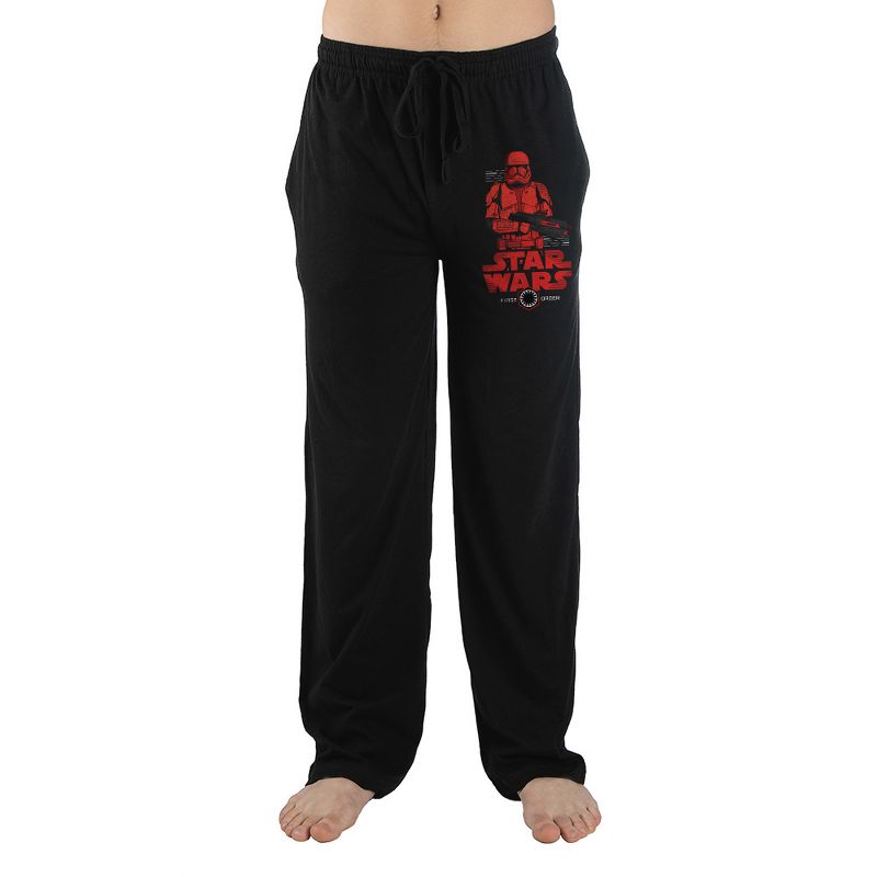 Star Wars Storm Trooper Mens Black Sleep Pajama Pants Loungewear, 1 of 3