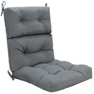 Costway 22''x44'' High Back Chair Cushion Patio Seating Pad BlueGrayOrangeRed&Orange - 1 of 4