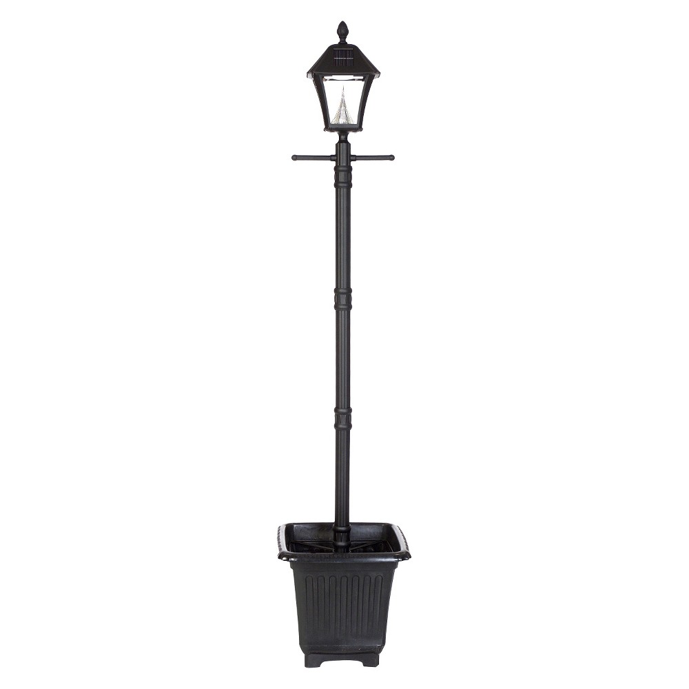 UPC 854433001116 product image for Gama Sonic Baytown Freestanding Solar Lamp Post and Lantern | upcitemdb.com