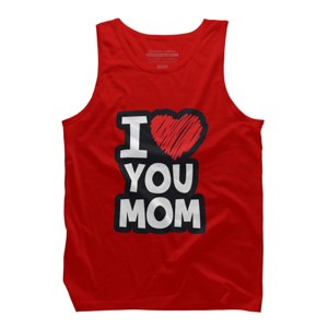 Men's Design By Humans I Love You Mom Heart By solon2020 Tank Top - 1 of 2