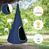 Costzon Kids Nest Swing Chair, Hanging Hammock Seat with Adjustable Rope, 2 Windows & 1 Entrance, Tree Tent for Indoor/Outdoor Use (Blue, 32") - 2 of 4