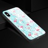 Reiko iPhone XS Max Hard Glass Design TPU Case with Flamingo Design - 2 of 4