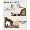 Retractable Awning, Manual Awnings for Patio, Sun Shade Patio Awning with Crank Handle, Aluminum Frame, 280g Polyester Fabric, for Balcony - 4 of 4
