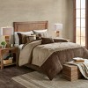 TopComfy Bedding Sets 7 Piece Faux Suede Comforter Set Cal King Warm Comfortable Skin Contact Soft Texture For Bedroom, Brown, 19.49"*14.96"*13.78" - 2 of 4