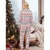 PATPAT Christmas Family Pajama Set: Reindeer and Christmas Tree Fair Isle Print Pajamas with Plaid Matching Socks - 4 of 4
