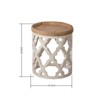 VisioGear Patio End Tables, 23 Inch Outdoor End Table, Vintage Design Table for Balcony Porch Pool, White, 19.7"*19.7"*23" - 2 of 4