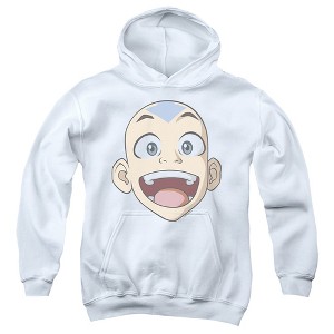Boys’ Avatar The Last Airbender Big Aang Face Hooded Sweatshirt - 1 of 4