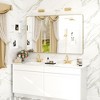 Apmir Rectangular Aluminum Alloy Framed and Tempered Glass Wall Bathroom Vanity Mirror in Matte Black/ Gold/ Silver/ Brown - 2 of 4