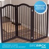 INTERNET'S BEST Arched Top Dog Gate | 3 Panel, 36" H Wooden Pet Barrier for Dogs or Cats | Folding Room Divider | Espresso (3 panel - 36", Espresso) - 4 of 4