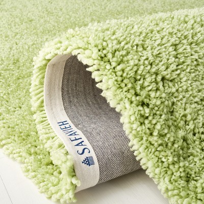 Light Blue Tufted Shag Handmade Wool Area Rug