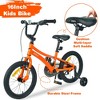 Vynxaria 16-Inch Kids' Bike with Training Wheels - Red, Orange, Blue, Yellow for Ages 4-7 - 3 of 4