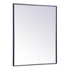 Elegant Lighting Metal frame rectangle mirror 30 inch x 36 inch in Blue - 4 of 4