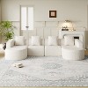 111.8" L-Shaped Curved Modular Sofa Couch with Chaise & 3 Pillows for Living Room - ModernLuxe - 3 of 4