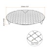 Unique Bargains Stainless Steel Round Cross Wire Barbecue Grill with Legs - 2 of 4