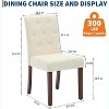 Nasitip Upholstered Dining Chairs Set of 2, Modern Fabric Parsons Chairs with Wood Legs, 250LB Capacity - 2 of 4