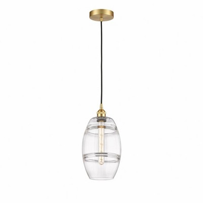 Vaz - 1 Light Cord Hung Mini Pendant In Industrial Style-9.88 Inches Tall and 8 Inches Wide